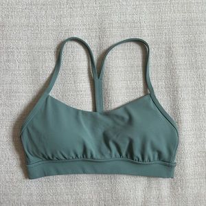 Lululemon Flow Y Bra Nulu Tidewater Teal size 6